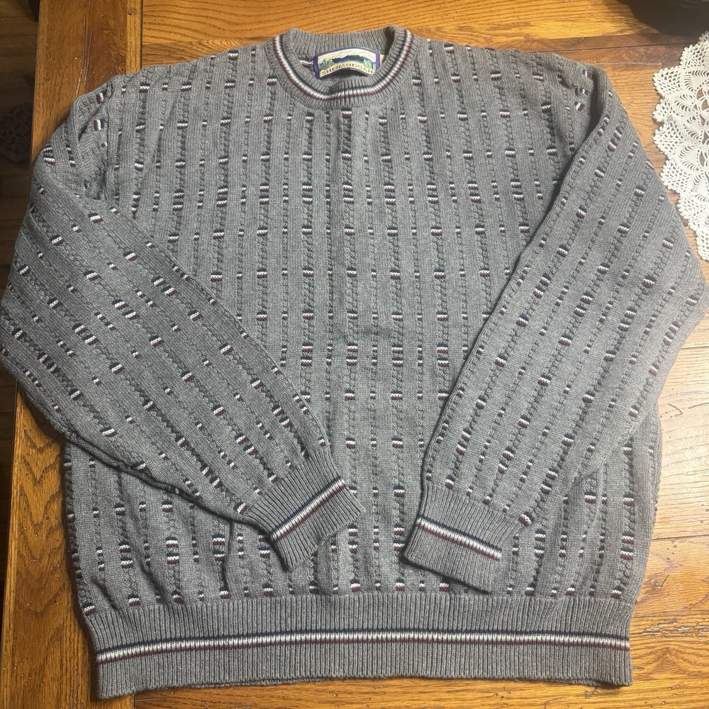 Shenandoah Sweater Geometric Men's Size XL USA Made Vintage